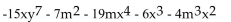 <strong>Arrange in descending powers of x. </strong> A) B) C) D)