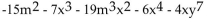 <strong>Arrange in descending powers of x. </strong> A) B) C) D)