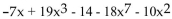 <strong>Arrange in ascending powers of x. </strong> A) B) C) D)