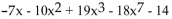 <strong>Arrange in ascending powers of x. </strong> A) B) C) D)