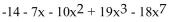 <strong>Arrange in ascending powers of x. </strong> A) B) C) D)