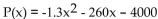 <strong>Solve the problem. Total profit P is defined as total revenue R minus total cost C, and is given by the function P(x)= R(x)- C(x). Find the total profit </strong> A) B) C) D)