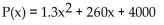 <strong>Solve the problem. Total profit P is defined as total revenue R minus total cost C, and is given by the function P(x)= R(x)- C(x). Find the total profit </strong> A) B) C) D)