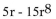 <strong>Collect like terms. </strong> A) B)Cannot be simplified C)-10r D)