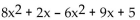<strong>Collect like terms. </strong> A) B) C) D)