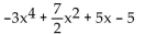 <strong>Write two equivalent expressions for the opposite of the polynomial. </strong> A) B) C) D)