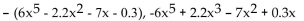 <strong>Write two equivalent expressions for the opposite of the polynomial. </strong> A) B) C) D)