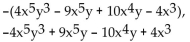 <strong>Write two equivalent expressions for the opposite of the polynomial. </strong> A) B) C) D)None of these
