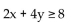 Choose the ordered pair which is a solution of the inequality. -