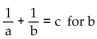 Solve for the given letter. - 