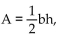 Solve the problem. -The area of a triangle is given by   , where b is the length of its base and h is its height. Find the area of a triangle with height 16 m and base 6 m.