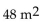 <strong>Solve the problem. The area of a triangle is given by , where b is the length of its base and h is its height. Find the area of a triangle with height 16 m and base 6 m.</strong> A) B) C) D)