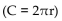 Solve the problem. -A circle has a circumference of meters. Find the radius, r, of the circle.
