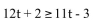 Choose the number that is a solution of the inequality. - 