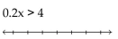 Solve and graph. Write the result in interval notation. - 