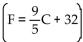 Solve. -In order for a chemical reaction to take place, the Fahrenheit temperature F of the reagents must be at least 197.57° F. At what Celsius temperatures C will the reaction occur?