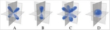 <strong>Which of the images represents an s orbital? </strong> A)A B)B C)C D)D E)none of the