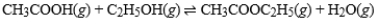 What is the effect of adding CH<sub>3</sub>COOC<sub>2</sub>H<sub>5</sub>(g)to a container in which the following reaction has reached equilibrium?