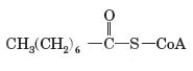 Examine the diagram of the given fatty acid. The given fatty acid enters the β-oxidation spiral and yields the product as shown below. How many NAD<sup>+</sup> are needed in this process?
