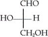 <strong>Which of the following is the Fischer projection of D-glyceraldehyde?</strong> A) B) C) D)