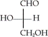 <strong>Which of the following is the Fischer projection of L-glyceraldehyde?</strong> A) B) C) D)
