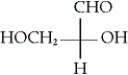 <strong>Which of the following is the Fischer projection of L-glyceraldehyde?</strong> A) B) C) D)