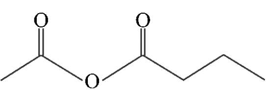 <strong>Which of the following compounds is a symmetric anhydride?</strong> A) B) C) D)