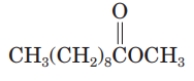 <strong>Identify the product formed by the transesterification of the given ester with ethanol. </strong> A) butanoic acid and 1-butanol B) decanoic acid and ethanol C) methyl butanoate and 1-butanol D) ethyl decanoate and methanol