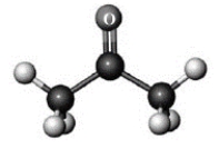 Answer the following question based on the given ball-and-stick model. Atoms other than carbon and hydrogen are labeled with the symbol of the element. Which of the following statements is true of the given compound?