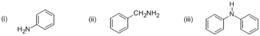 <strong>Which of the following is the strongest base? </strong> A) (i) B) (ii) C) (iii) D) none of these are bases