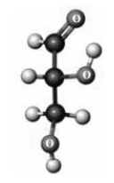 Consider the following ball-and-stick model. Elements other than hydrogen and carbon are labeled. Which of the following specifies the configuration at the stereocenter?