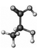 Consider the following ball-and-stick model. Elements other than hydrogen and carbon are labeled. If the specific rotation of this substance is +2.6°, then what is the specific rotation of the following substance?