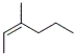 <strong>Which of the following structures corresponds to cis-3-methyl-2-hexene?</strong> A) B) C) D)