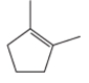 <strong>What is the IUPAC name of the following molecule? </strong> A) 2,2-diethylcyclopentene B) 1,1-dimethylcyclopentene C) 1,2-dimethylcyclopentene D) 1,3-dimethylcyclopentene