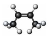 Consider the substance represented by the following model. The physical properties of this substance would most closely represent the corresponding member of which functional group class?
