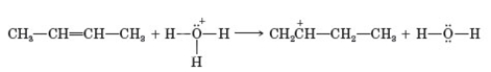 Four patterns can be noted for certain organic reactions: Pattern 1: Add a proton. Pattern 2: Take a proton away. Pattern 3: Reaction between an electrophile and nucleophile to form a new covalent bond. Pattern 4: Reaction of a proton donor with a carbon-carbon double bond to form a new covalent bond. To which pattern does the following reaction belong?