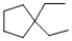 <strong>What is the IUPAC name of the following compound? </strong> A) diethylcyclopentane B) butylcyclopentane C) 1,1-diethylcyclopentane D) 1,1-diethylcyclohexane