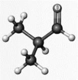 <strong>Answer the following questions based on the ball-and-stick model given below. Atoms other than carbon and hydrogen are labeled with the symbol of the element. Which of the following compounds contains the same functional group as in this molecule? </strong> A) acetone B) acetaldehyde C) pentane D) acetylene E) all of these