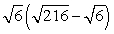 <strong>Simplify:  </strong> A) 6 B) 30 C)   D)   E) None of the above <div style=padding-top: 35px> 