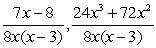 <strong>Write each of the following fractions in terms of the LCM of the denominators: </strong> A) B) C) D) E)