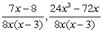 <strong>Write each of the following fractions in terms of the LCM of the denominators: </strong> A) B) C) D) E)