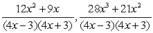 <strong>Write each of the following fractions in terms of the LCM of the denominators: </strong> A) B) C) D) E)