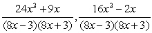 <strong>Write each of the following fractions in terms of the LCM of the denominators: </strong> A) B) C) D) E)