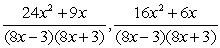 <strong>Write each of the following fractions in terms of the LCM of the denominators: </strong> A) B) C) D) E)