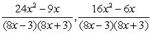 <strong>Write each of the following fractions in terms of the LCM of the denominators: </strong> A) B) C) D) E)