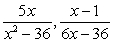 <strong>Write each of the following fractions in terms of the LCM of the denominators: </strong> A) B) C) D) E)