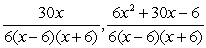 <strong>Write each of the following fractions in terms of the LCM of the denominators: </strong> A) B) C) D) E)