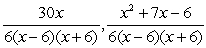 <strong>Write each of the following fractions in terms of the LCM of the denominators: </strong> A) B) C) D) E)