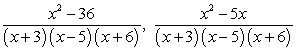 <strong>Write the fractions below in terms of the LCM of the denominators. </strong> A) B) C) D) E)