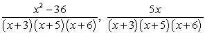 <strong>Write the fractions below in terms of the LCM of the denominators. </strong> A) B) C) D) E)
